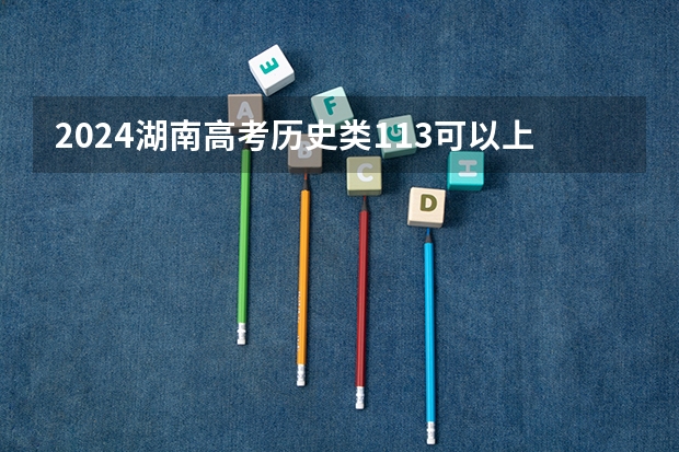 2024湖南高考历史类113可以上什么大学预测