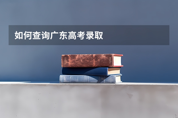 如何查询广东高考录取