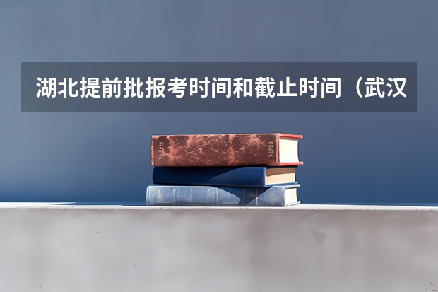 湖北提前批报考时间和截止时间（武汉高考志愿填报时间）