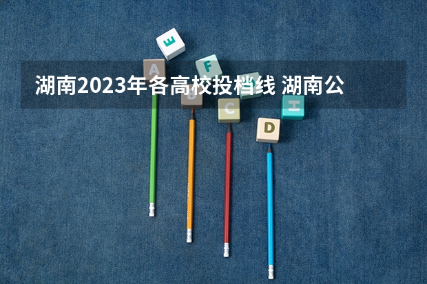 湖南2023年各高校投档线 湖南公办二本大学2023分数线