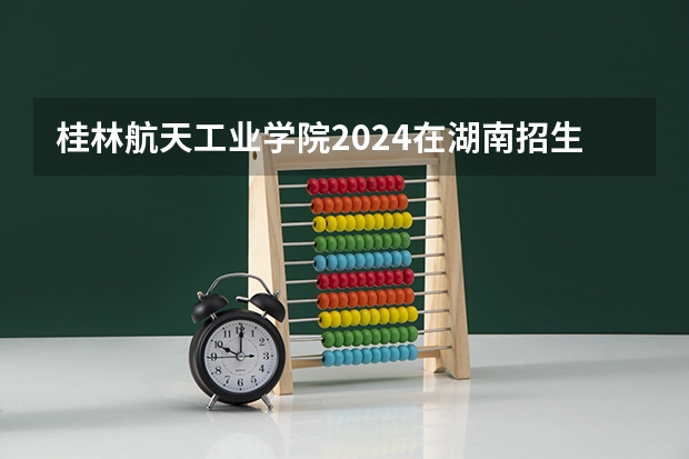 桂林航天工业学院2024在湖南招生计划