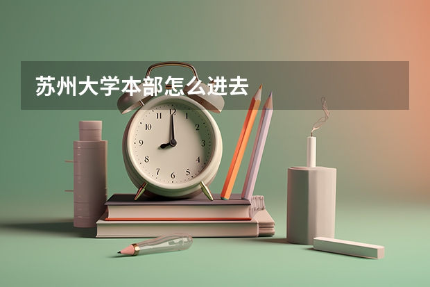 苏州大学本部怎么进去