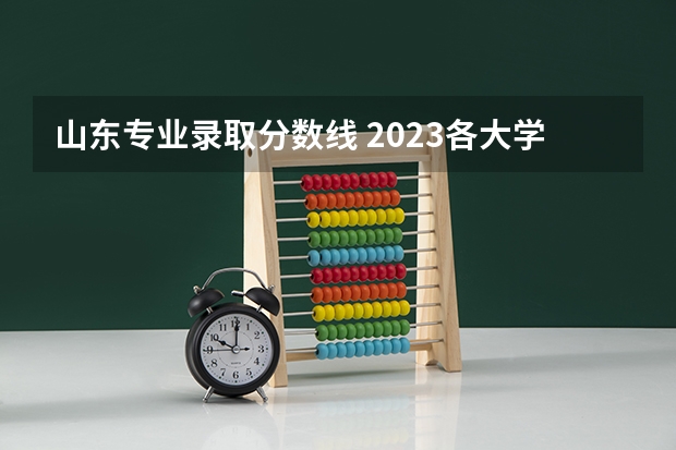 山东专业录取分数线 2023各大学在山东录取分数线