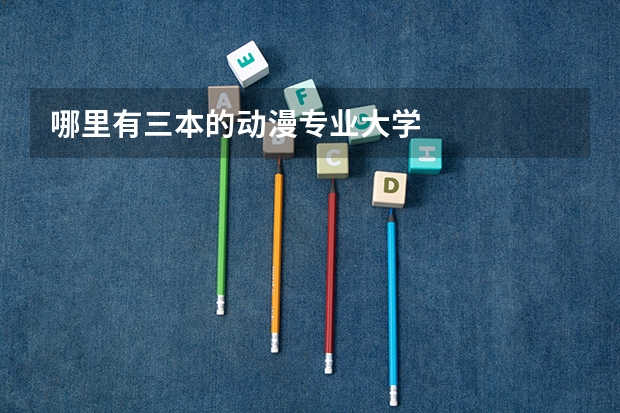 哪里有三本的动漫专业大学