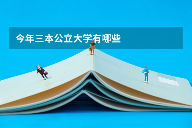 今年三本公立大学有哪些