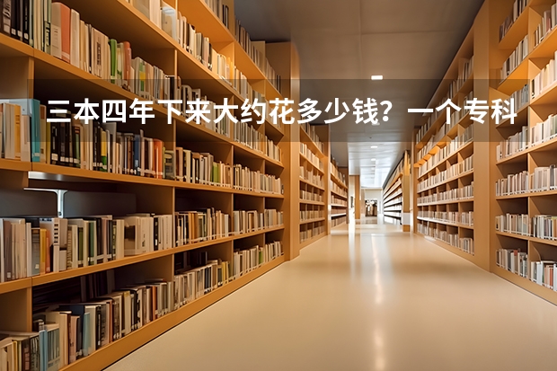 三本四年下来大约花多少钱?一个专科生升本后5年下来要花多少钱?
