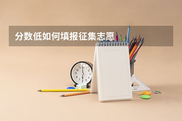 分数低如何填报征集志愿