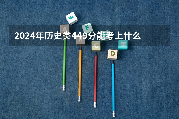 2024年历史类449分能考上什么大学？