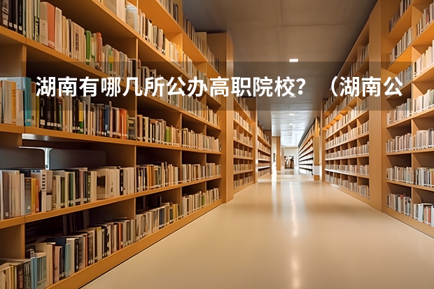 湖南有哪几所公办高职院校？（湖南公办高职院校排名）