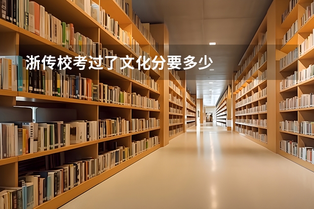 浙传校考过了文化分要多少
