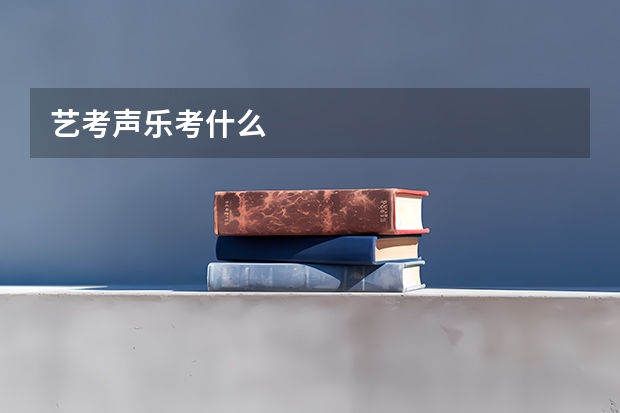 艺考声乐考什么