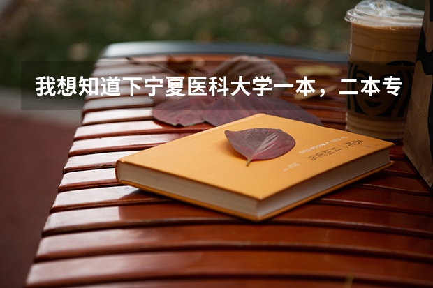 我想知道下宁夏医科大学一本,二本专业有哪些,一本,二本专业的分数线多少?