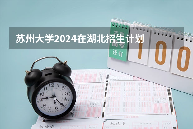 苏州大学2024在湖北招生计划