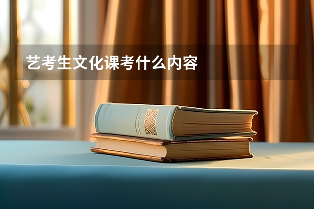 艺考生文化课考什么内容