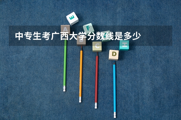 中专生考广西大学分数线是多少