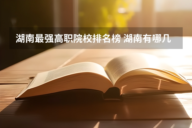 湖南最强高职院校排名榜 湖南有哪几所公办高职院校?谢谢了,大神帮忙啊