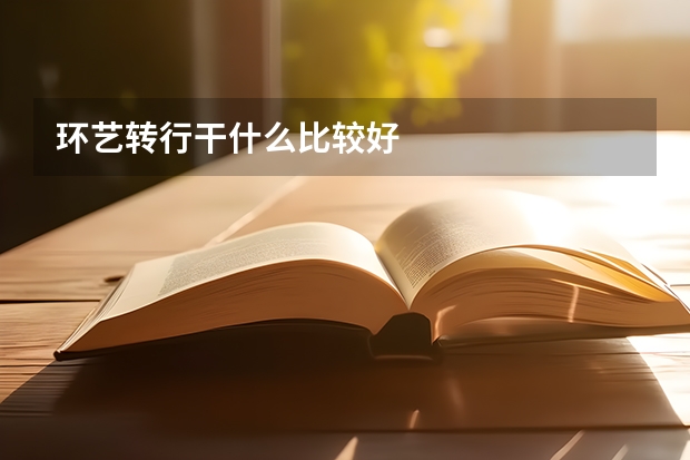 环艺转行干什么比较好