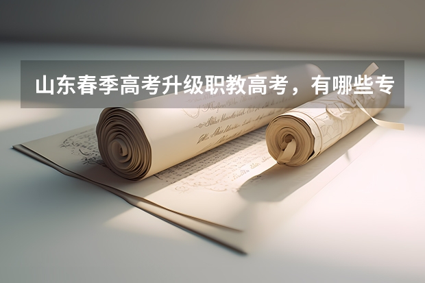 山东春季高考升级职教高考,有哪些专业可以报考?