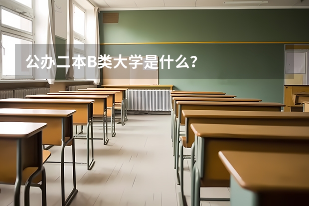公办二本B类大学是什么？