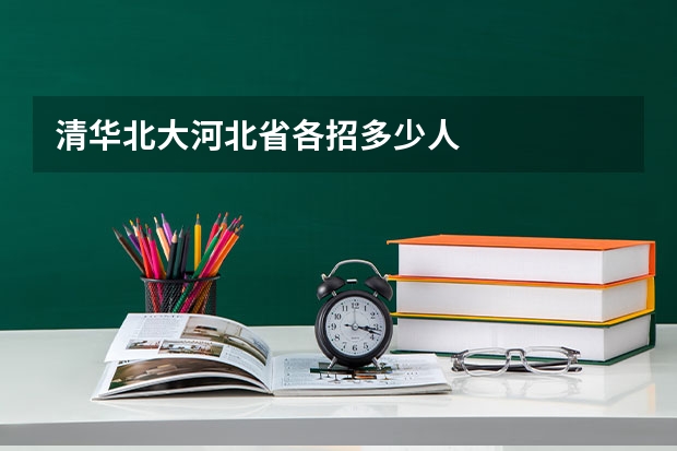 清华北大河北省各招多少人