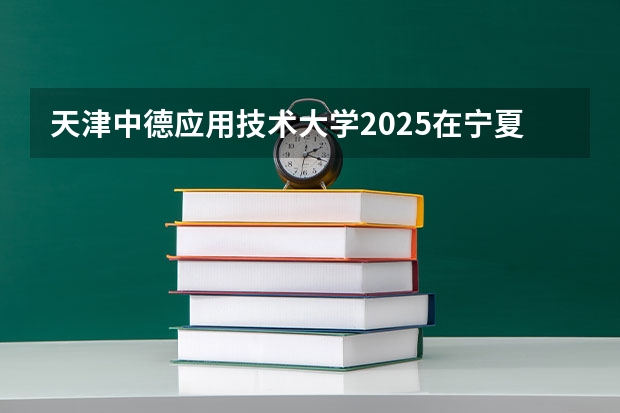 天津中德应用技术大学2025在宁夏招生计划预测