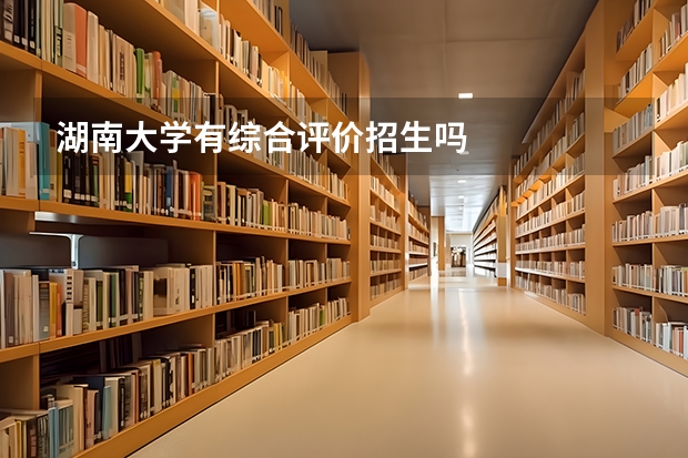 湖南大学有综合评价招生吗