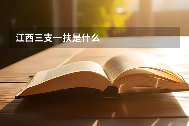 江西三支一扶是什么