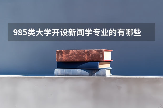 985类大学开设新闻学专业的有哪些？