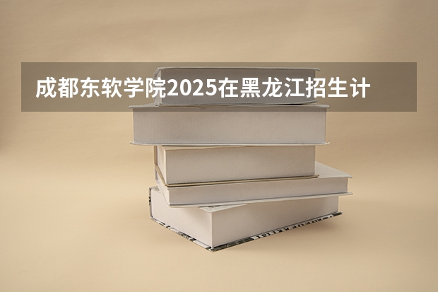 成都东软学院2025在黑龙江招生计划预测