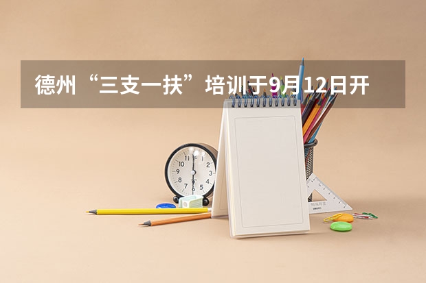 德州“三支一扶”培训于9月12日开始 德州三支一扶出公告了？