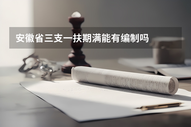 安徽省三支一扶期满能有编制吗
