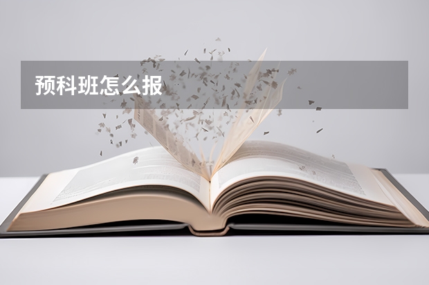 预科班怎么报