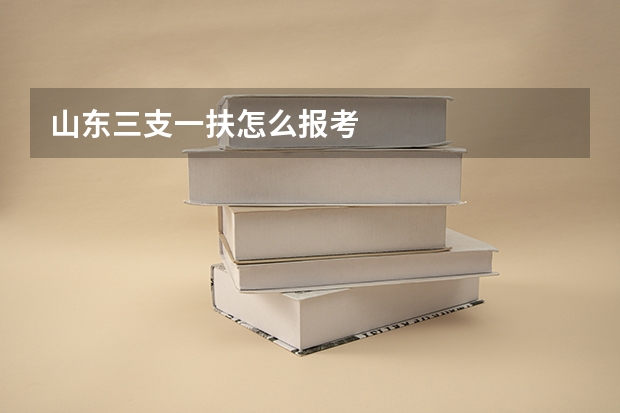 山东三支一扶怎么报考