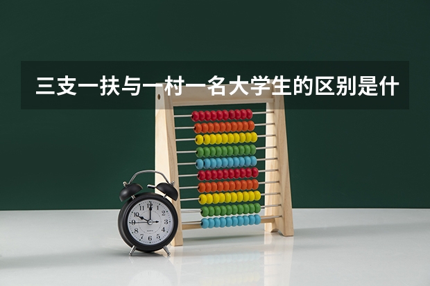 三支一扶与一村一名大学生的区别是什么?报考一村一名大学生有专业限制吗?(越详细越好,可追加分)