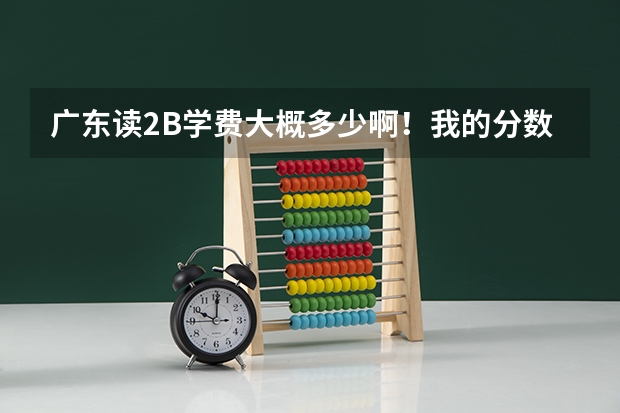 广东读2B学费大概多少啊!我的分数游走于2B和2A之间