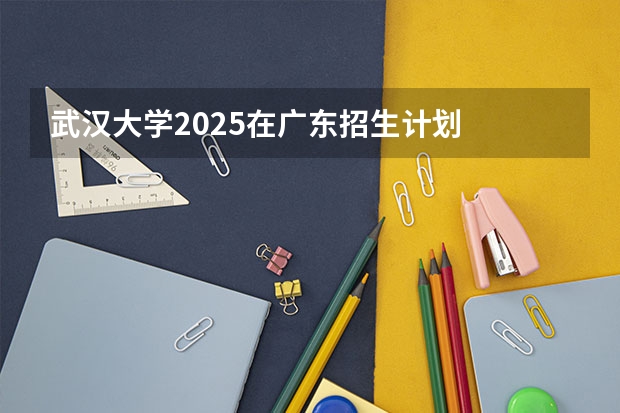 武汉大学2025在广东招生计划