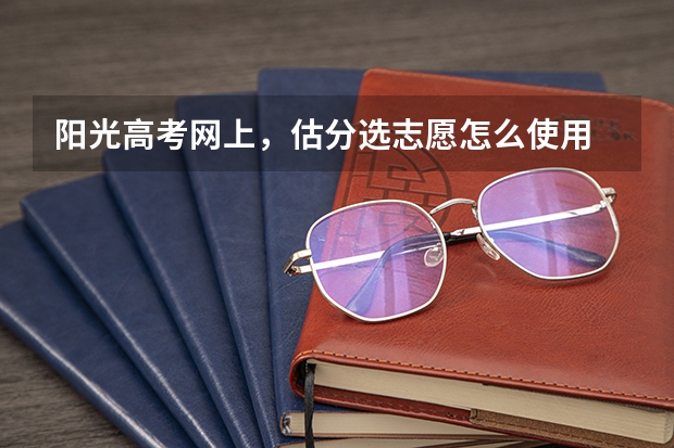 阳光高考网上，估分选志愿怎么使用