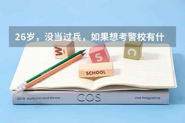 26岁，没当过兵，如果想考警校有什么必须条件吗，身体方面都没问题的。