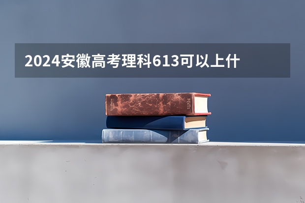 2024安徽高考理科613可以上什么大学预测