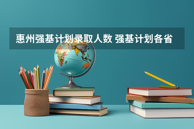 惠州强基计划录取人数 强基计划各省录取人数